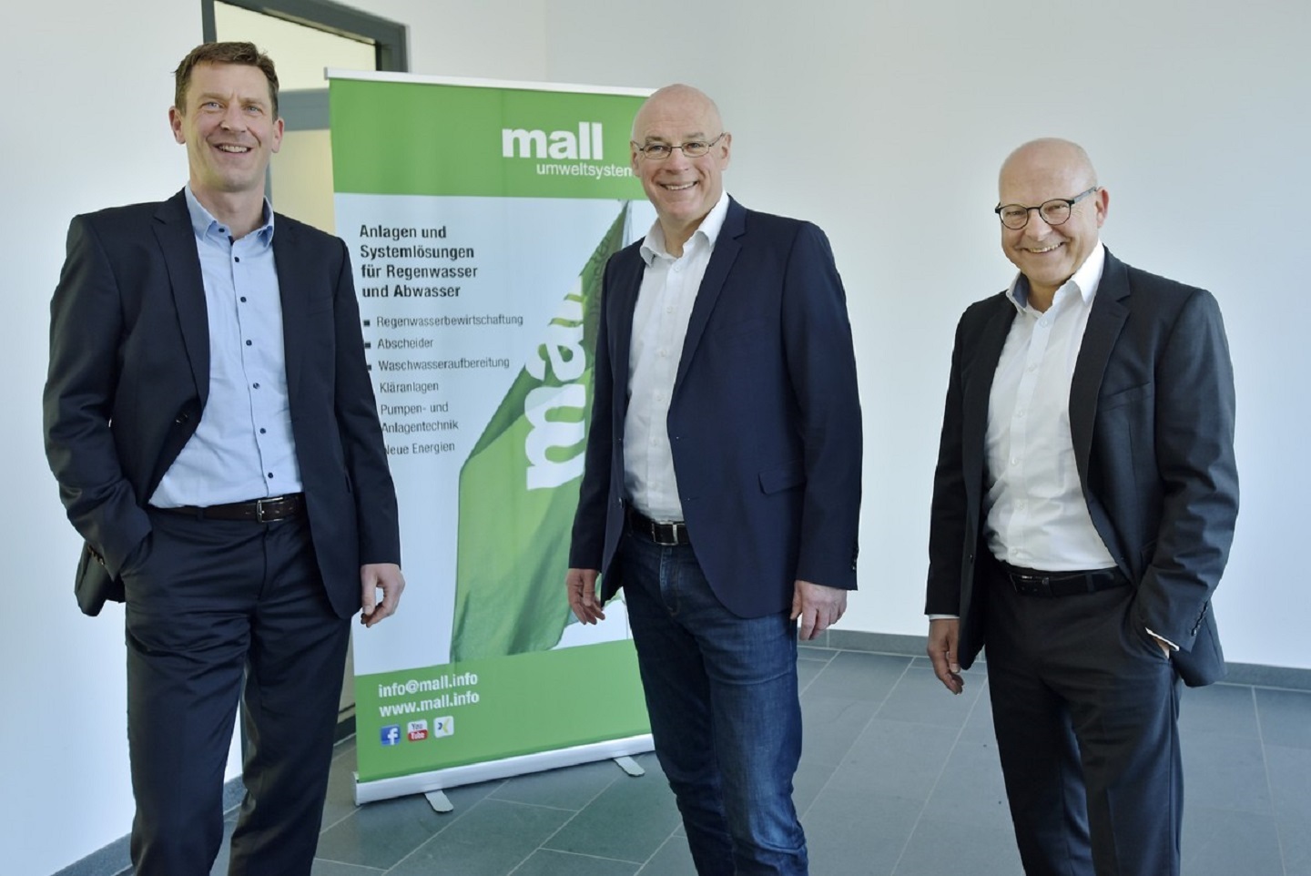 Mall: Markus Grimm übergibt nach 22 Jahren die Geschäftsführung an Wolfgang Hofmann und Christoph Schulze Wischeler 